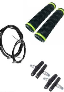 Bazz Cycle handle grips set with wire set and brake shoes Bicycle Handle Grip