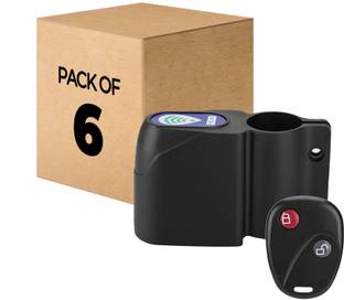 Strauss Wireless Security Alarm with Smart Remote | Anti-Theft Pack of 6 Cycle Lock