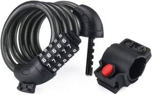 FASTPED Bicycle Lock 5 Digit Code Combination Security Steel Cable Spiral Cycling lock Cycle Lock