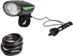 Preeti Enterprises Cycle Front Light and Horn with Heavy cable number lock Combo (Multicolor) Cycle Lock