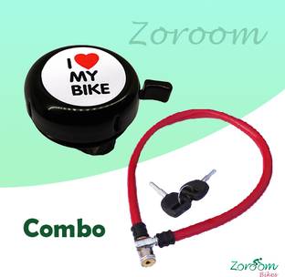 Zoroom Combo Anti-Theft Cable Lock with Cycle Bell Cycle Lock