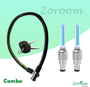 Zoroom Combo 72 Anti-Theft Cycle Cable Lock & Tire Valve Light Cycle Lock