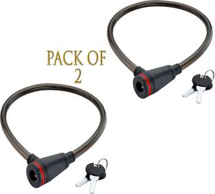 HELENSON Bike Locks | Cable Lock | Cycle Locks | Helmets or Scooters (Pack of 2) Cycle Lock