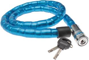 DSTECHBAR Armored Lock Flex Type Stainless Steel Heavy Duty Bicycle Lock (Blue) Cycle Lock