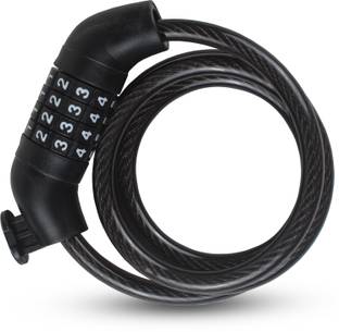 OXYGEN Combination Cycle Lock Cable with 4-Digit Resettable Code & Vinyl Coating Cycle Lock