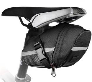 KRAPTICK Waterproof Cycle Bag, Cycle Tail Bag, Cycle Seat Bag, Cycle Storage Pouch- Black Bicycle Phone Holder