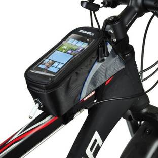 ADONYX Bike Bicycle Front Frame Top Tube Bag with Touch Screen Pocket for Mobile Phones Bicycle Phone Holder