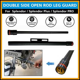 ASRYD Heavy Double Side Open Rod Leg Guard for Splendor/Splendor Plus/Splendor PRO Bike Crash Guard