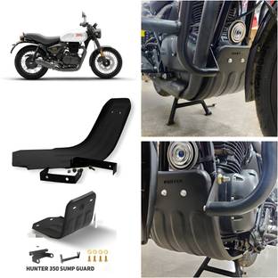 MEYOU BULLET BLACK METAL SUM GUARD ENGINE GUARD, HUNTER 350cc (MADE IN INDIA) Bike Engine Guard
