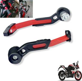 Generox CNC Aluminium Lever Guard Red For Pulsar RS 200 Bike Crash Guard
