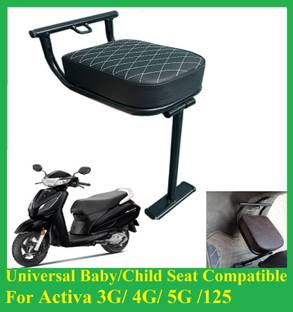 AIRSKY Scooty Baby Seat/Baby Stand Black & Red Compatible with Suzuki/Honda/Tvs Bike Crash Guard