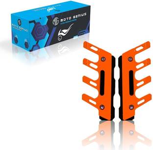 Moto Genius ABS Shocker Protector | Front Fork Fender Protector | Anti-Fall Guard (Orange) Bike Crash Guard
