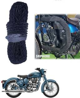 SRPHERE Bike Crash Guard Black Rope 12 Meter Long For Bullet 500