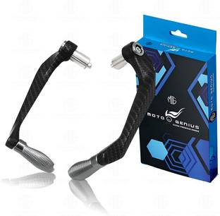 Moto Genius Universal CNC Handlebar Brake Clutch Lever Protector Guard for Bike Gray Color Handlebar Hand Guard