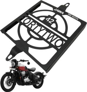 Dhe Best Bike Heavy Duty Metal Radiator Guard With Name For Jawa 42 Bobber Bike Radiator Guard