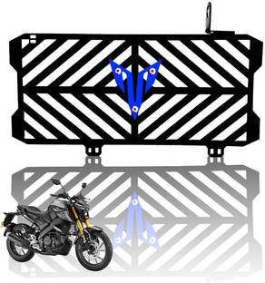 Moto Genius Metal Radiator Guard for MT 15 | Durable Motorcycle Protection - Blue Bike Radiator Guard