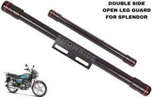 SHOWRIDE Z Bike Single Rod Leg Guard Black for Hero Splendor Blue Bike Crash Guard