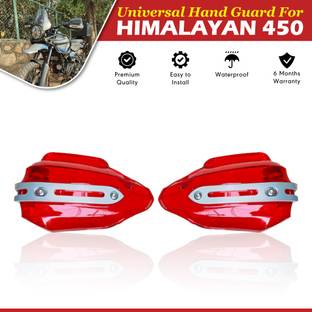 OBEROI'S TRADERS Himalayan 450 Hand Guard Brake / Clutch Lever Protector / Wind Deflector Red Handlebar Hand Guard