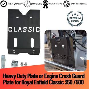 ENEMYT RE2 Heavy Duty Plate Engine Crash Guard Plate for Royal Enfield Classic 350 /500