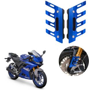 Vagary Blue CNC Shocker Protector Front Fender Slider Guard for R15V3 Bike Crash Guard