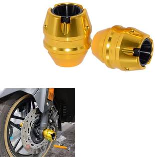 acube mart Fork Slider Wheel Front Fork Frame Sliders Universal for Bike golden HWS-01 Bike Crash Guard