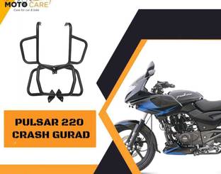 auto trends HEAVY QUALITY PULSAr 220 F UPPER & LOWER CRASH GUARD WITH SLIDERS