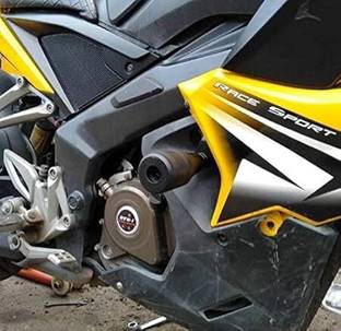SGTB Pulsar Ns200 Frame Slider with Fitting Brackets Bajaj Pulsar NS Crash Protectors Bike Crash Guard