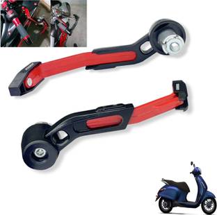 Generox CNC Aluminium Lever Guard Red For Chetak Bike Crash Guard