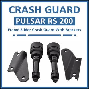 ASRYD Heavy Quality Pulsar Rs 200 Frame Slider Crash Guard with Brackets Black
