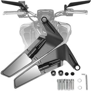LOVMOTO Universal Motorcycle Adjustable Rotating Rear View Mirror Wing Side Mirror SG121 Handlebar Hand Guard