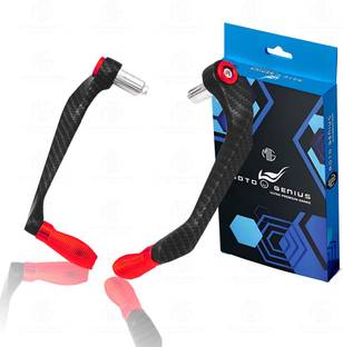Moto Genius Universal CNC Handlebar Brake Clutch Lever Protector Guard for Bike (Red) Handlebar Hand Guard