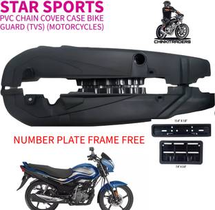 CHINKI TRADERS CHAIN COVER FOR STAR SPORTS (TVS) BLACK 001 Bike Chain Guard
