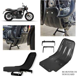 RS ACESSORIES HUB BEST Metal Premium Heavy Quality Engine Guard,Sump Guard for RE Hunt.er 350 cc Bike Crash Guard