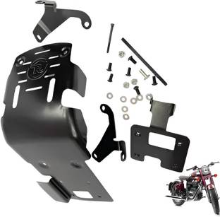 RS ACESSORIES HUB Sump Guard/Engine with R Logo Grey BS3/BS4/BS6 Compatible with Classic 350 Bike Engine Guard