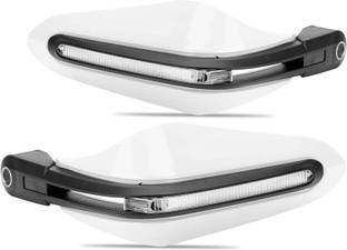 Moto Genius Bike Universal Brake / Clutch Lever Guard / Wind Deflector With DRL LED Light Handlebar Hand Guard