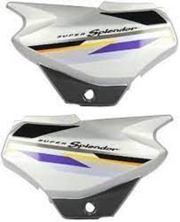 ARPIT ENTREPRISE Side Panel For Super Spelndor Old Model (Silver) Bike Crash Guard