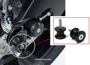 Vagary 6mm Aluminum Swing arm Spools Slider Stand Screw Fits For Kawasaki, KTM, Yamaha Bike Crash Guard