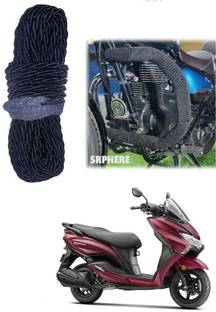 SRPHERE Bike Crash Guard Black Rope 12 Meter Long For Burgman Street
