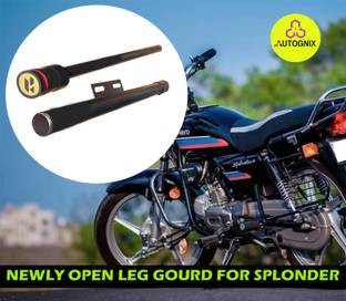 AXWee STYLISH HEAVY SINGLE ROD OPEN LEG GUARD FOR SPLENDOR Bike Crash Guard