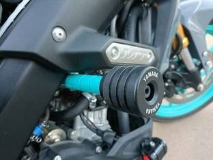 MOXZILLA MT15 Cyan Frame Slider Heavy Bike Crash Guard