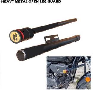 AutoGnix STYLISH HEAVY SINGLE ROD OPEN LEG GUARD FOR Bike Crash Guard