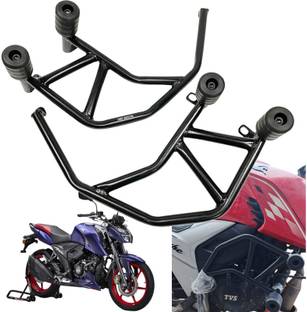 Dhe Best Bike Stylist Metal Crash Guard With Slider for TVS Apache RTR 160 4V