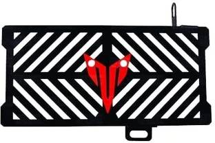B.K Accessories Yamaha MT-15 Heavy Radiator Guard (Black & Red) Bike Radiator Guard