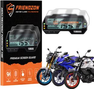 FriendZon 9H Nano Tempered Glass Screen Protector Compatible with Yamaha YZF R15 V3, MT-15 Bike Crash Guard
