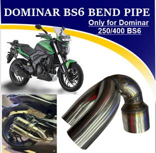 ASRYD Dominar 250/400 BS6 double exhaust fitment bend pipe Stainless Steel Exhaust Bike Exhaust Heat Shield
