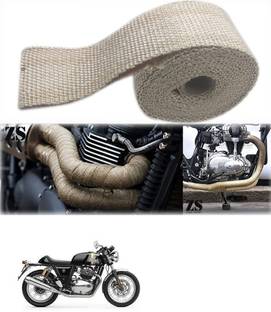 Znee Smart Silencer Wrap Cream Color for Royal Enfield Continental GT 650 Bike Exhaust Heat Shield