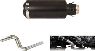Gogna Mart BAJAJ RS 200 bend pipe and sc black project exhaust Bike Exhaust Heat Shield