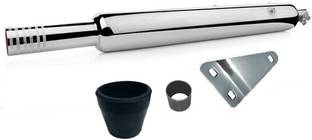 WORDZ Long Bottle Empty Chrome Bada Punjab Exhaust silencer Royal Enfield Electra EFI39 Full Exhaust System
