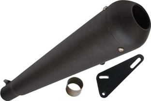 WORDZ Megaphone Glasswool Black Exhaust silencer Royal Enfield Classic Full Exhaust System