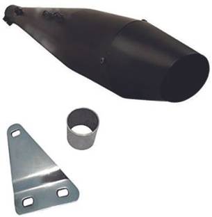 GOLSM Dolphin Exhaust silencer Black Glasswool Royal Enfield 350 Twin Spark फुल इग्ज़ॉस्ट सिस्टम